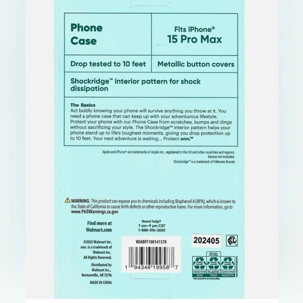 onn. Phone Case for iPhone 15 Pro Max
